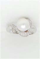 Anello Lorenza Gioielli Donna Perle in Oro Diamante 0.15 Ct AN11-13 - AN11-13